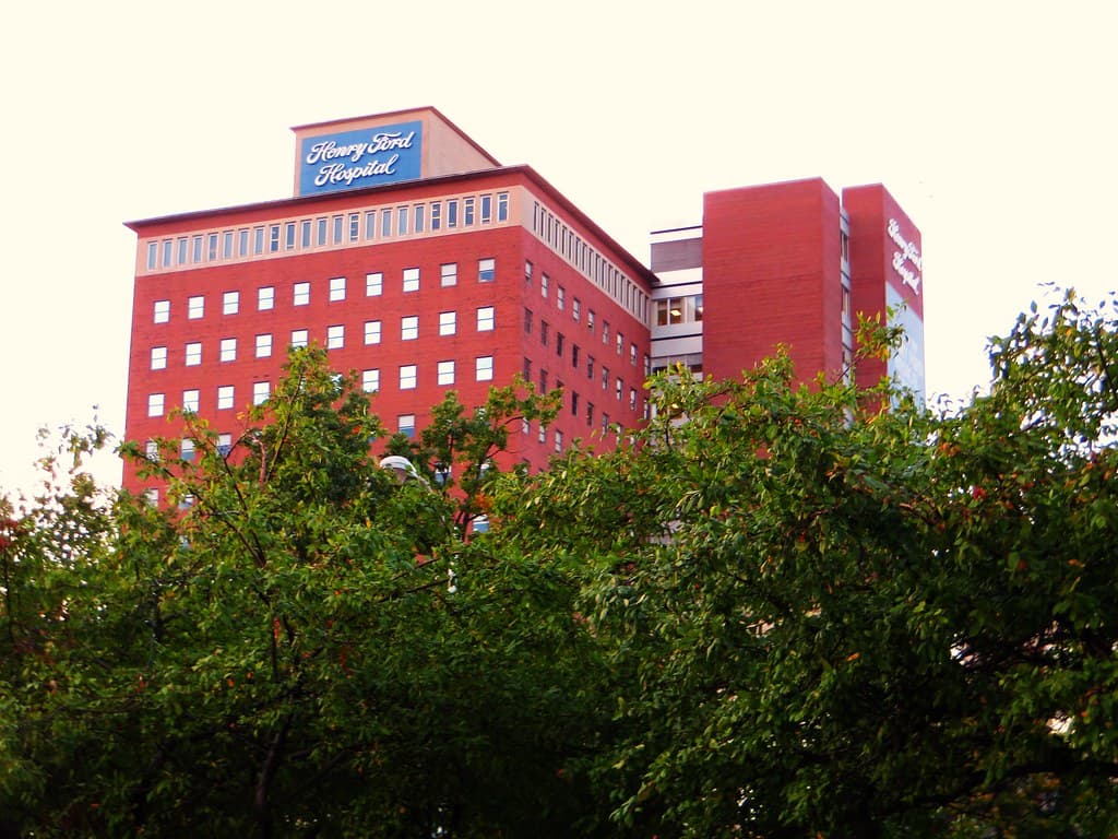 Henry Ford Hospital building in Detroit, Michigan